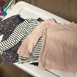 H&M toddler girl, long sleeve shirts (3 total)